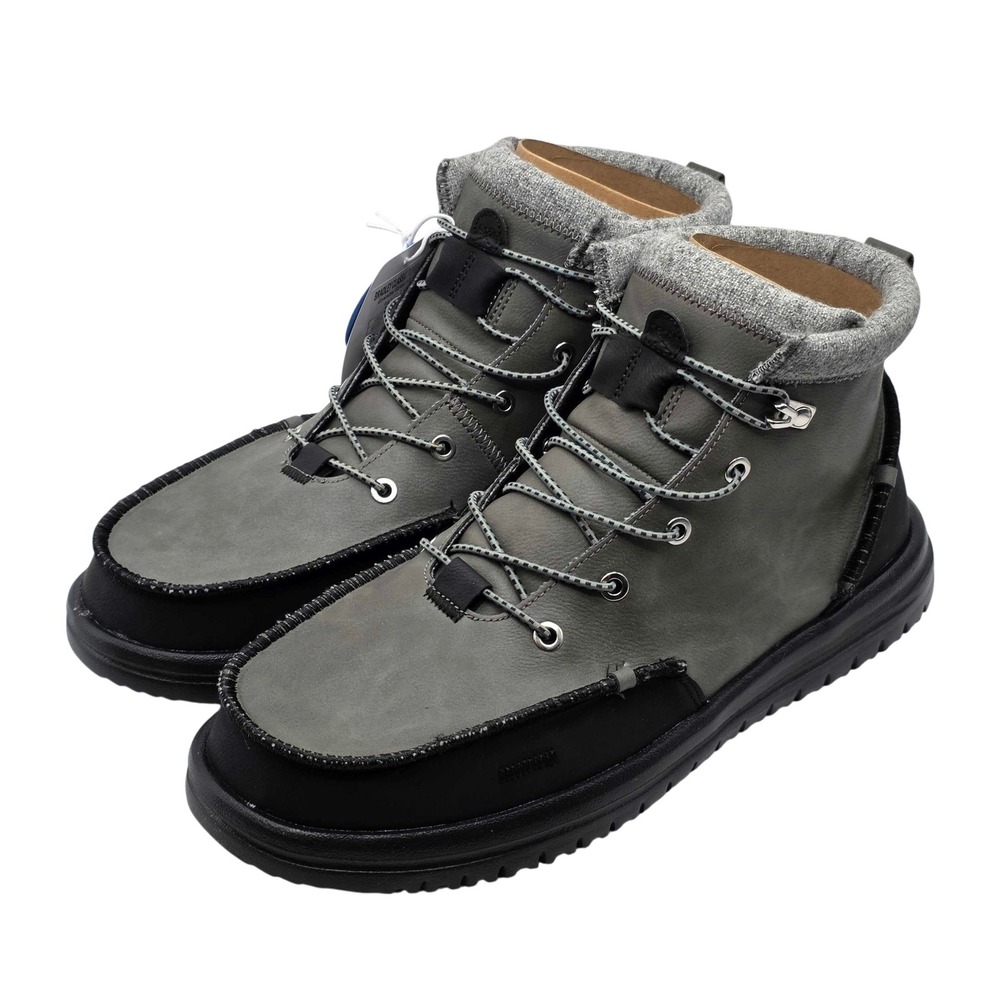 Hey Dude Bradley Classic Tumbled Hiking Boots Men's Size 12 Granite Grey NWT